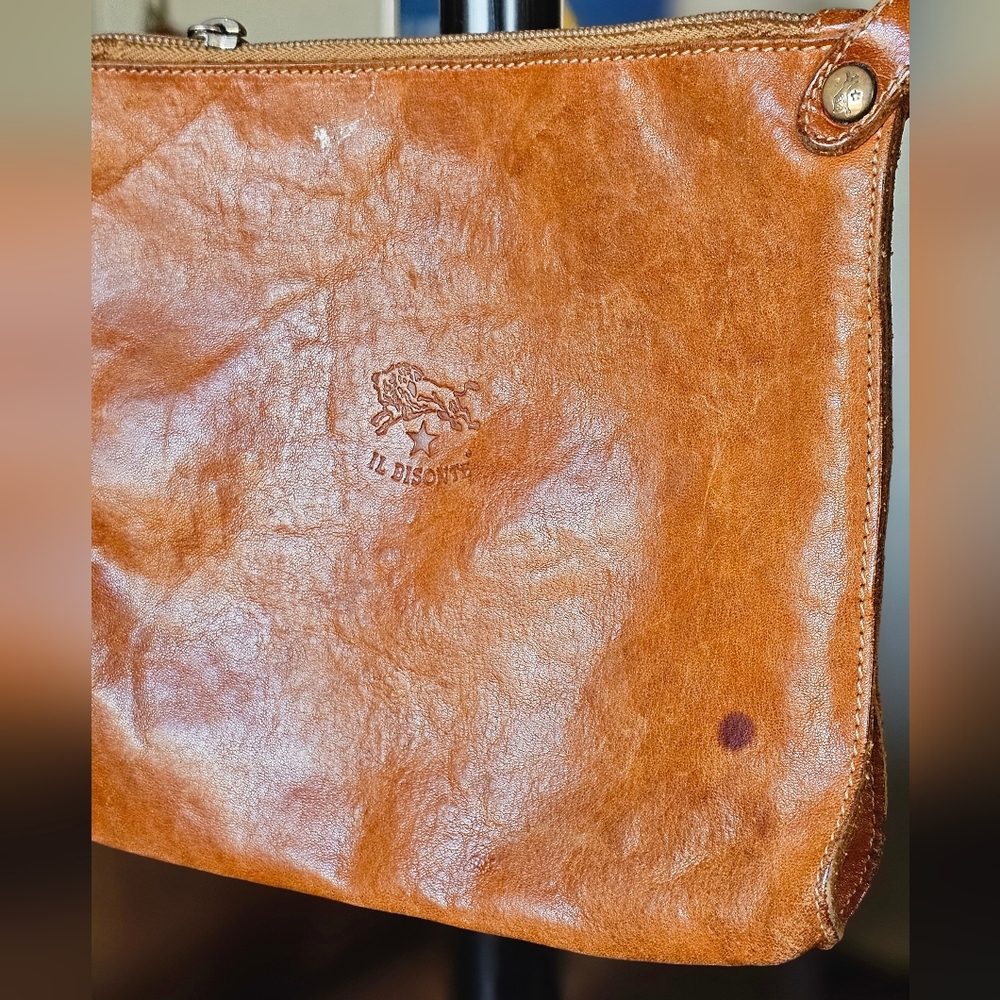Il Bisonte Vintage Tan Leather Crossbody Bag - Picture 3 of 12
